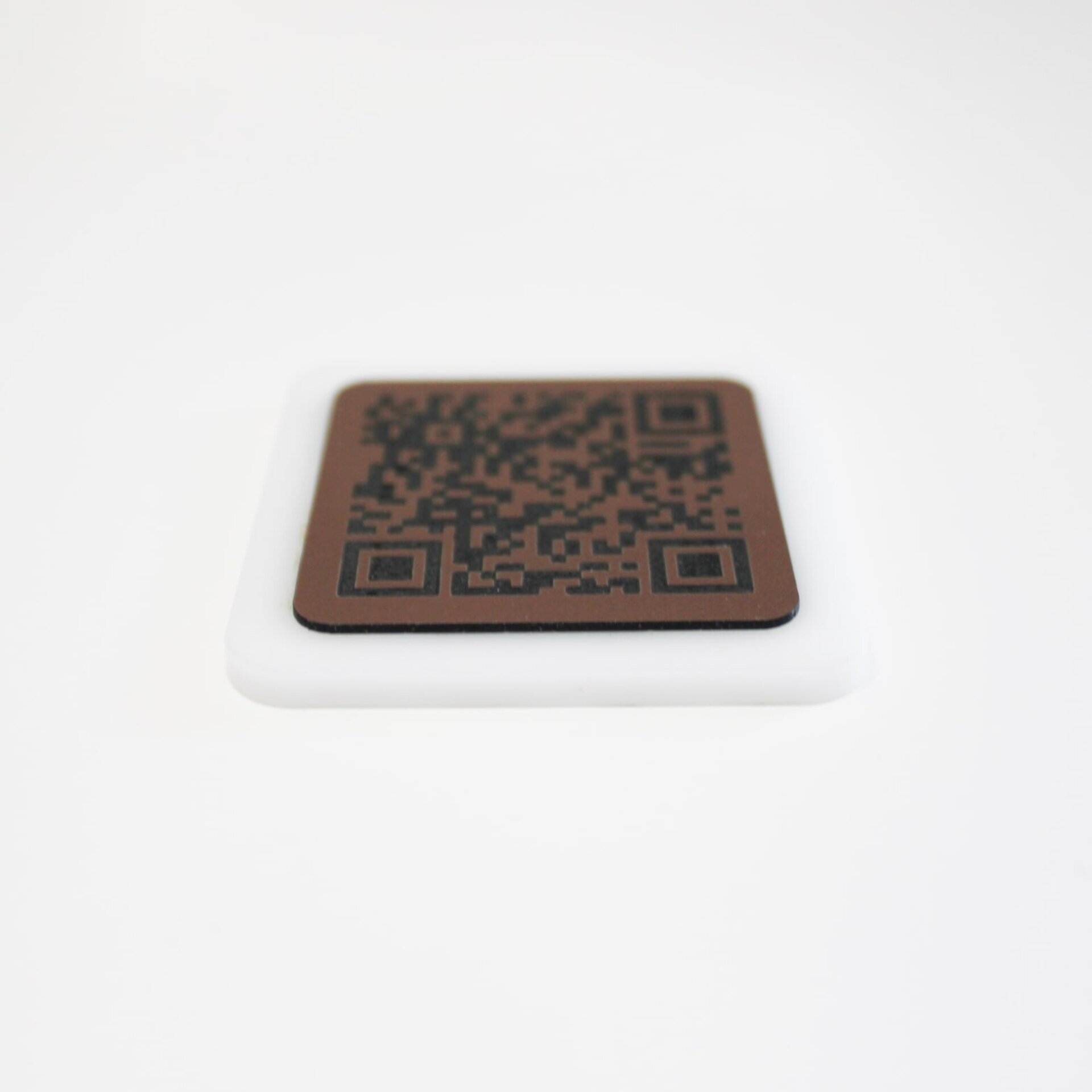 Placa QR mini metacrilato Blanco - 4