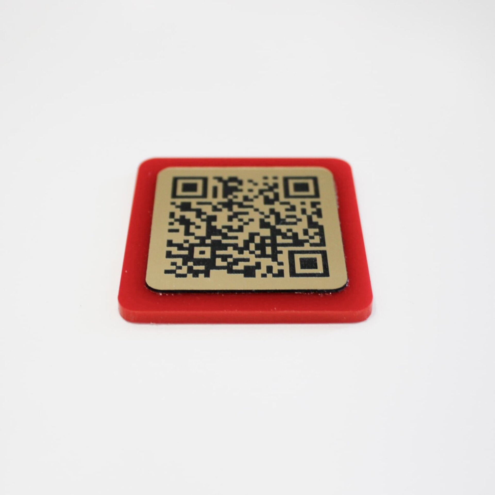 Placa QR mini metacrilato Rojo - 3