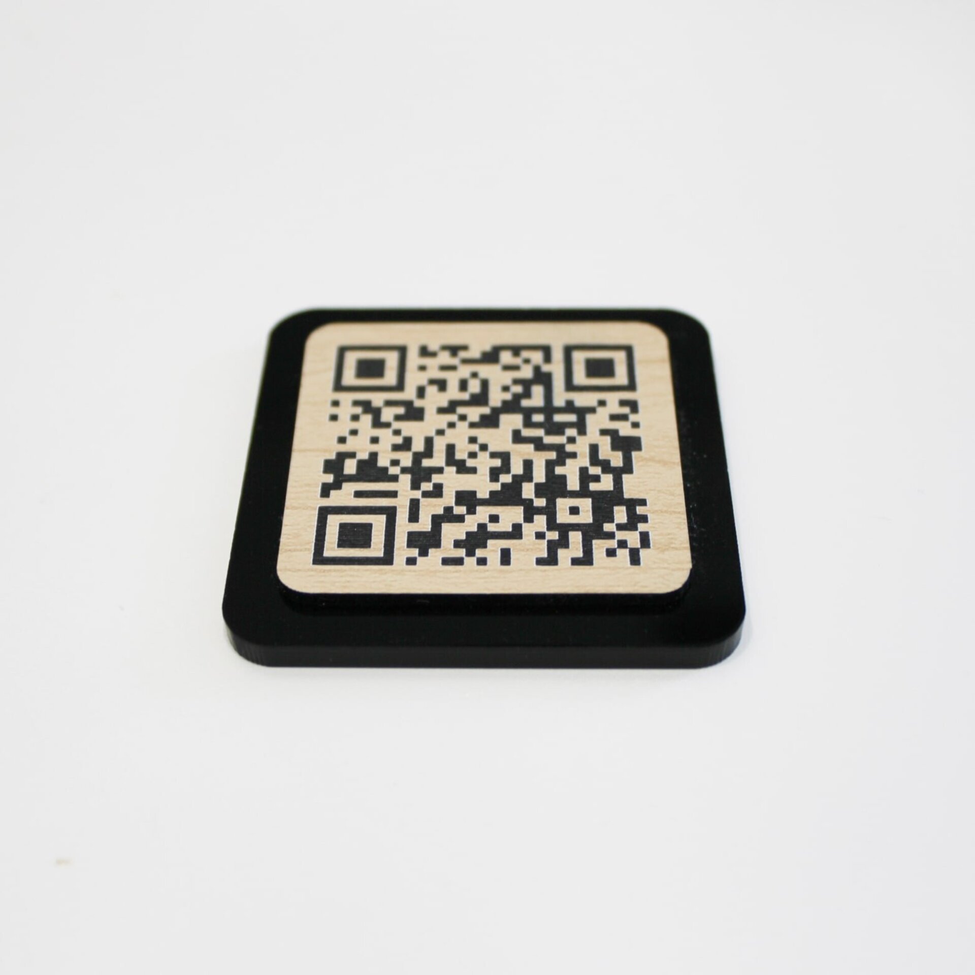 Placa QR mini metacrilato Negro - 2