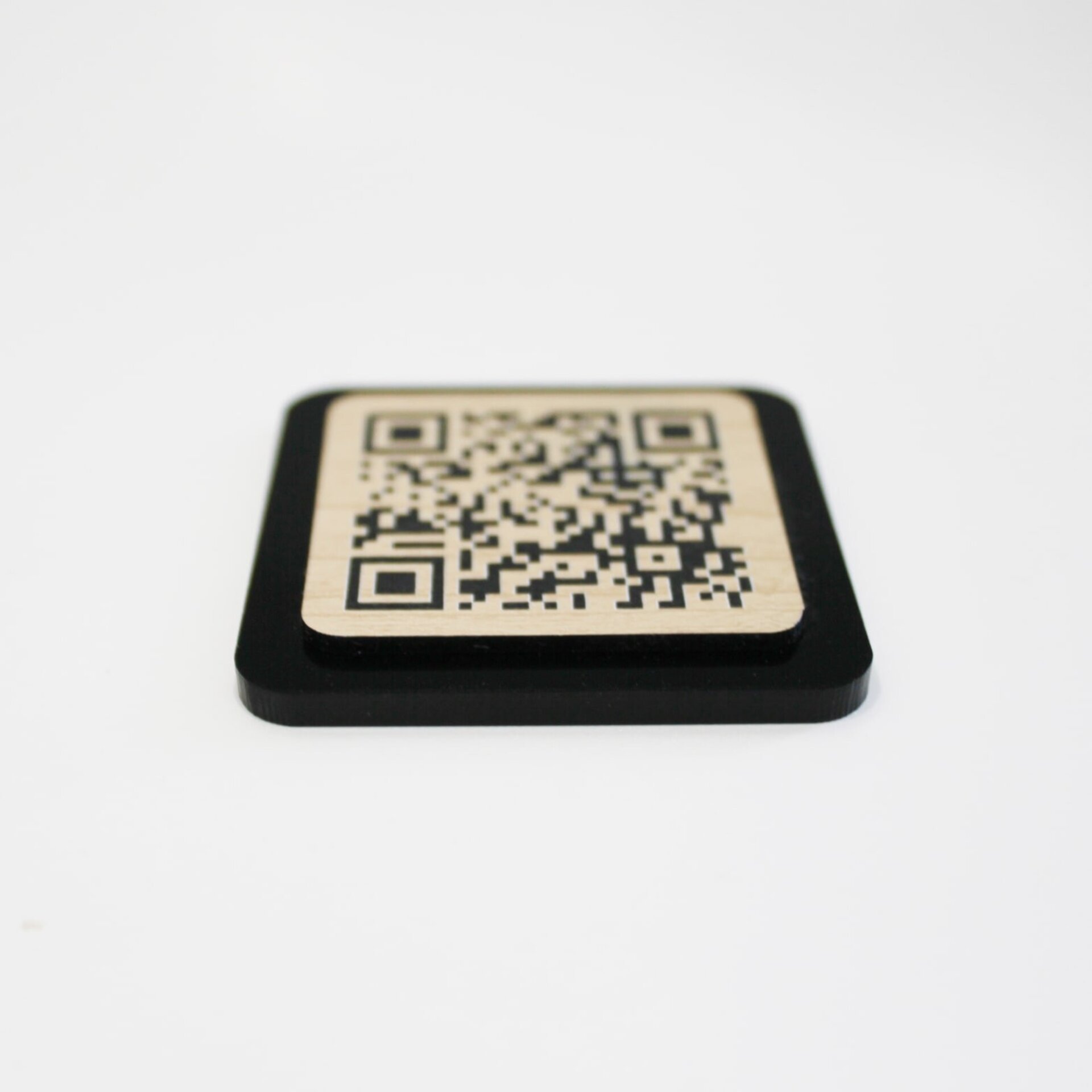 Placa QR mini metacrilato Negro - 3